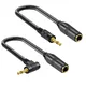1/8 inch 3.5mm to 1/4 inch 6.35mm Jack TS Mono TRS Stereo Audio Adapter Extension Cord 6.5 3.5 AUX