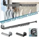 Suction Wall Mount Telescopic Folding Clothes Hanger No Punching Heavy Duty Saving Space Aluminum