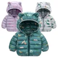 Children Boys Baby Hooded Lightweight Down Jackets Warm Outerwear Autumn Kids Girls Coats Cartoon