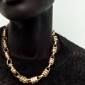Collana con catene in metallo Vintage ZAA per donna uomo dichiarazione gioielli accessori per il