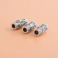 Hollow spacer beads s925 sterling silver Thai silver beads loose beads handmade DIY jewelry beading