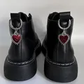 2PCS Enamel Rose Flowers Hearts Martin Boots Shoes Buckles Decoration Gothic Turkish Evil Eye Shoes