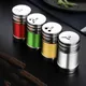 Stainless Steel Spice Jar Rotating Cover Barbecue Salt Sugar Bottle Shaker Pepper Seasoning Can Home