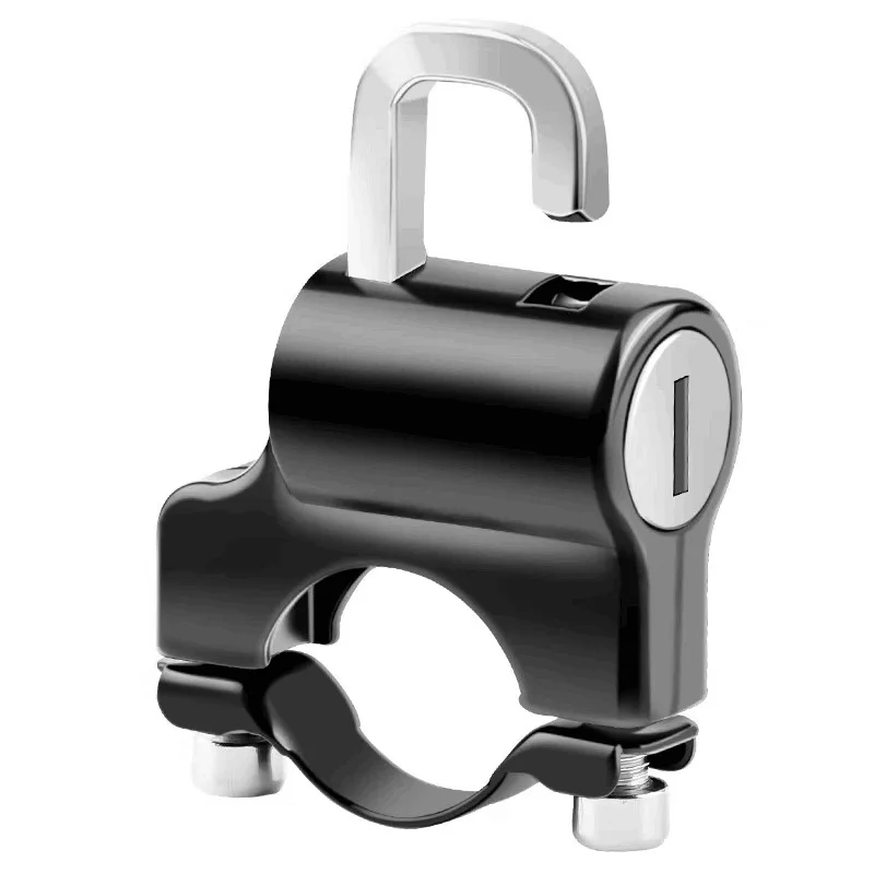 Lucchetto antifurto per casco da moto per casco da bicicletta per moto serrature in metallo di sicurezza supporto per manubrio armadietto universale per casco