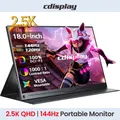 Cdisplay 18-inch Portable Monitor 2.5K UHD 144Hz Gaming Monitor 100% DCI-P3 Laptop External Screen