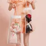 Borsa a mano per imballaggio di fiori di rosa da 10 pezzi borsa da imballaggio trasparente per