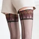 Vintage Back Seam Stockings For Women Lace Top Hold Up Thigh High Stockings With Silicone Ultra-thin