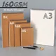 A3/A4/8K/A5/16K Kraft Paper Sketchbook 160GSM HardCover Spiral Art Notebook Blank Sheets Pencil
