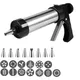 Cookie Press Kit Gun Machine 13 Press Molds & 8 Pastry Piping Nozzles Cookie Tool Biscuit Maker