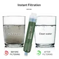 Westtune Outdoor Mini Camping Purification Water Filter Straw TUP Carbon Fiber Water Bag for