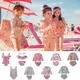 2024 Summer Girls Swimsuits Kids Beach Bikini Swim Children Floral Swimwear Sets Baby Toddler