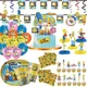 Simpsons Party Supplies Decorations Kids Birthday Disposable Tableware Tablecloth Cups plate Party