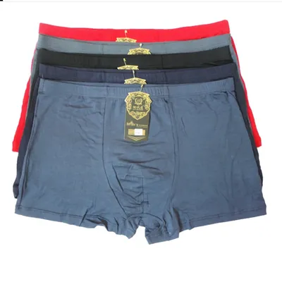 New Arrival Men Boxer Underwear Plus Size Noble Bamboo Underwear XL XXL XXXL XXXXL Size Flat Feet Panties Free Shipping