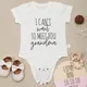 “I Can't Wait To Meet You Grandma” Newborn Onesie pregnancy announcement Fine Gift Cotton Baby Boys