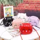 Cute Cat Mini Leather Shoulder Coin Purse Kids Bag Birthday Holiday Gift Animal Pink Red Purple Mini