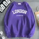 Autumn Fashion Woman Pullover London Westminster Street Letter Print Hoody Crewneck Fleece