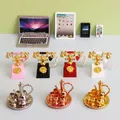 Dollhouse Miniature Furniture Alloy Mini Notebook Ipad Telephone Model Toy For Barbie Bjd Ob11 Doll