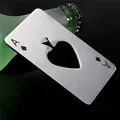 1Pcs Creative Poker Shaped Bottle Can Opener Stainless Steel Credit Card Size Bar Restaurant Beer