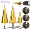 3-12mm 4-12mm 4-20mm HSS Straight Groove Step Drill Bit Set Titanium Coated Wood Metal Hole Cutter