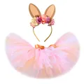 Easter Bunny Tutu Skirt for Baby Girls Costume Kids Rabbit Fluffy Tutus Toddler Girl Tulle Skirts