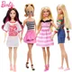 Original Barbie Fashionistas Doll Blond Black White Classic Striped Top 65th Anniversary 1/6 Toys