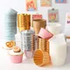 50 pcs Small Mini Pack Muffins Cup Paper Cupcake Wrappers Baking Cups Cases Muffin Boxes DIY Cake