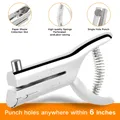 Single Hole Punch Heavy Duty 6mm/10mm Hole Puncher Handheld Paper Round Hole Punch Long Hole Punch