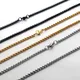 Simple Stainless Steel 3MM Necklace 50cm/60cm/70cm Gold/Black/Steel Color Rope Chain Pendant For