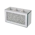 Makeup Brush Holder Organizer Bling Crushed Diamond Glass Mirrored Jewelry Boxes Women Jewelry