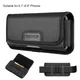 HAWEEL 6.1-6.8 inch / 4.7 inch Nylon Cloth Phone Belt Clip Horizontal Carrying Pouch with Card Slot