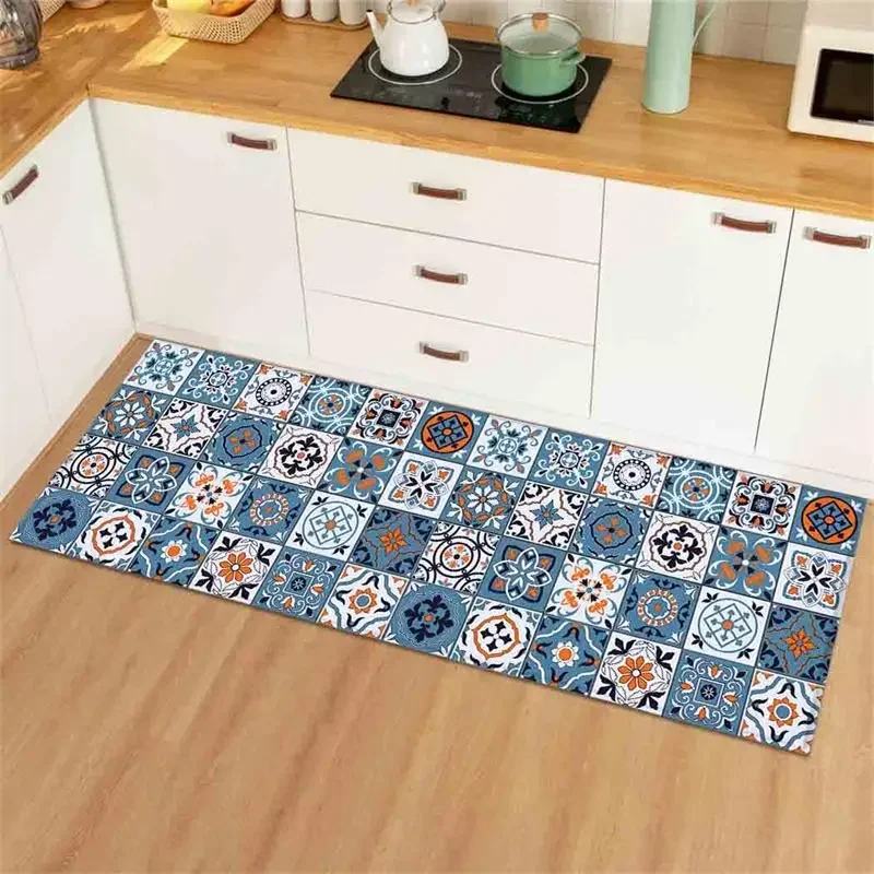Kitchen Rug Waterproof Kitchen Mat Home Decoration Oil-proof Non-slip Kitchen Rugs Kitchen Vinyl Carpet שטיח למטבח