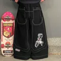 Harajuku JNCO New Jeans Gorilla Pattern Print Loose Big Pants Jeans Mens Womens Street Wear Hip Hop
