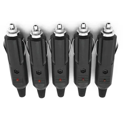 5pcs 12V To 24V Car Cigarette Lighter Plug Fuses 5A With LED Indicator Plug Power Charger Adapter Connector Fuse Converter Plug