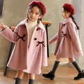 Children Jacket for Girls Autumn Winter Wool Overcoat Fashion Girls Clothes Kids Outerwear Long Coat