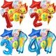 Disney Elemental 32inch 1st 2nd Number Balloon Set Birthday Party Supplies for Kids Latex Balloon