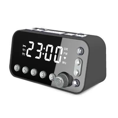 Bedside Digital Alarm LED Clock with Dual USB DAB/FM Radio Large Screen Dual Alarm Clock Setting