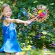 Kids Handheld Windmill Manual Bubble Machine Wand Stick Children Outdoor Game Blowing Bubble Gun