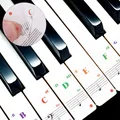 Piano Keyboard Stickers for 88/61/54/49/37/32 Key Piano Transparent Music Decal Notes Electronic
