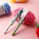 New Aluminum Crochet Hooks Cashew Flower Crochet Needles Ergonomic Crochet Kit for Beginners and