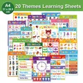 Educational Posters for Preschool Kids English Words Learning Charts Teaching Aids Classroom
