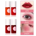 Fruit Juice Lip Tint Non-stick Cup Liquid Lipstick And Blush 3 In1 Waterproof Long Lasting Water Lip