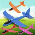 Hand Launch 35cm Flying Throw Airplane Outdoor Sports Toys for Children Glider Aircraft Model Foam