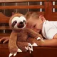 Beautiful sloth plush toy 25 cm sloth doll simulation gift cloth doll brown grey cute sloth birthday