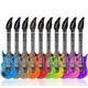 35Inch Inflatable Guitar Toy Rock Star Colorful Guitar Party Props Children’s Birthday Party 80s 90s