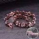 Pure Copper Magnetic Bracelet Arthritis 21.5cm White Crystals Copper Bracelets for Women Men High