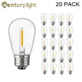 S14 Led Filament Bulb ST45 1W Clear Glass Warm White Replacement Bulb E27 Retro Lamp For Chandelier