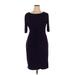 Connected Apparel Casual Dress - Wrap: Purple Print Dresses - Women's Size 16