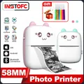 58mm Portable Photo Printer Mini Pocket Cute Bluetooth Wireless Thermal Label Sticker Printer