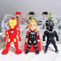 Marvel Avengers Keychain Superhero Iron Man Spiderman Captain America Cartoon Figure Toys Model