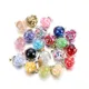 10pcs/lot 16mm Transparent Glass Ball Star Beads Sequins Charms Pendant For Bracelet Necklace DIY